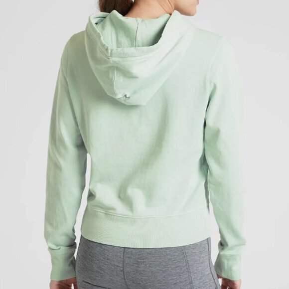 Athleta Sundown Hoodie Sweatshirt Pullover Top Opal Green, Size M - Picture 2 of 6